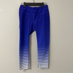 Athleta blue and white leggings